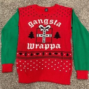 “Gangsta Wrappa” Ugly Christmas Sweater Medium